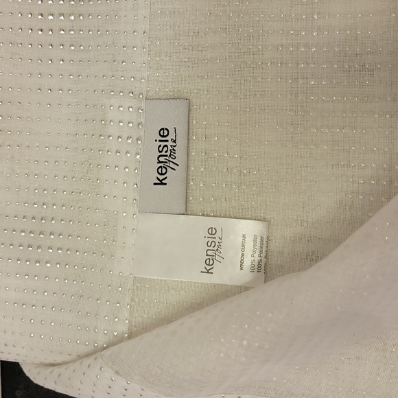 Kensie Home White Sheer Curtains 2Pcs - Picture 2 of 5